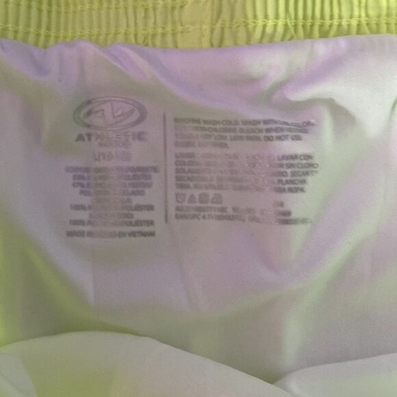 Athlete Works Yellow Elastic Waist Athletic Shorts Size Large L - Picture 3 of 3